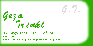 geza trinkl business card